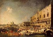Giovanni Antonio Canal Empfang eines franzosischen Gesandten in Venedig Spain oil painting artist